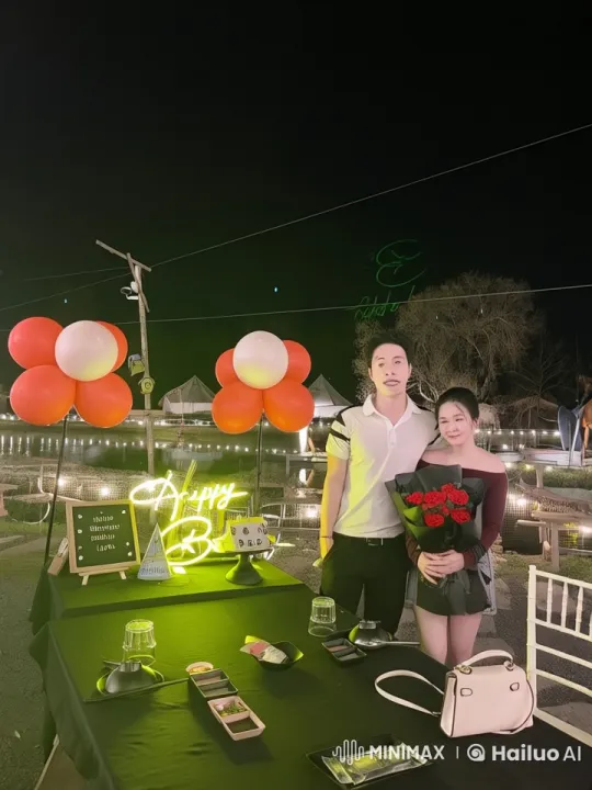 Couple Celebrates with Kung Fu Fight at Night Party – AI Generated Video | Hailuo AI