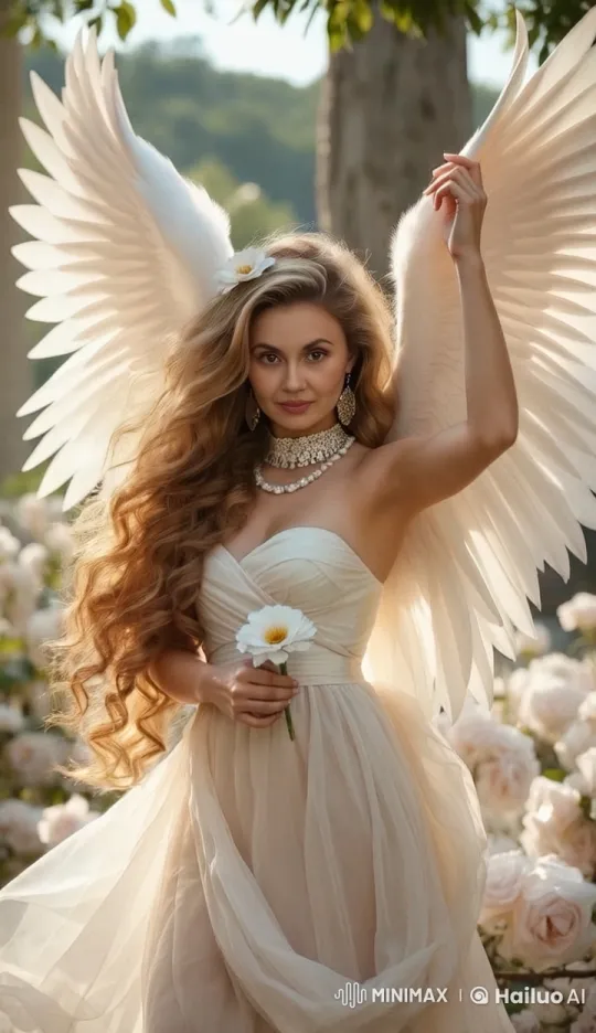 Angel in Flight: Graceful Ascension Amidst Enchantment – AI Generated Video | Hailuo AI