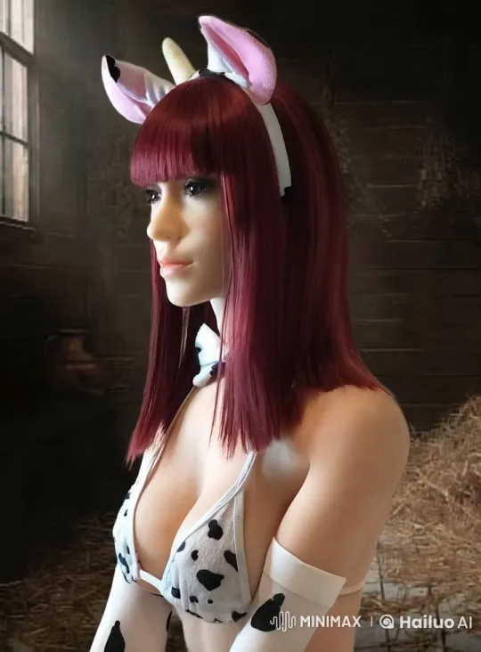 Charming Redhead in Unicorn Costume in Rustic Barn – AI Generated Video | Hailuo AI