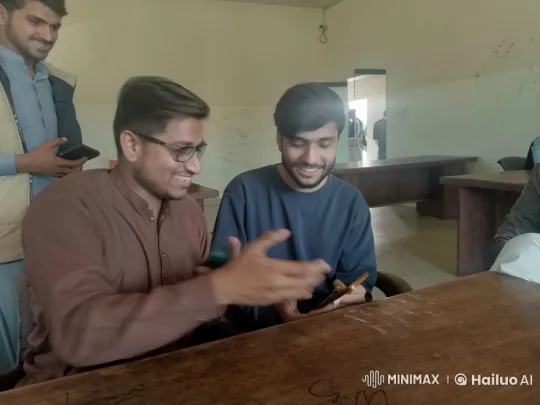 Two Men Flirt Over Smartphones in Cozy Room – AI Generated Video | Hailuo AI
