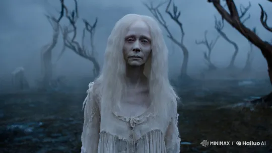 Ethereal Woman Dances in Haunting Winter Landscape – AI Generated Video | Hailuo AI