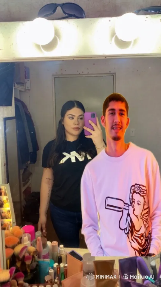 Couple Shares Intimate Moment in Vanity Mirror – AI Generated Video | Hailuo AI