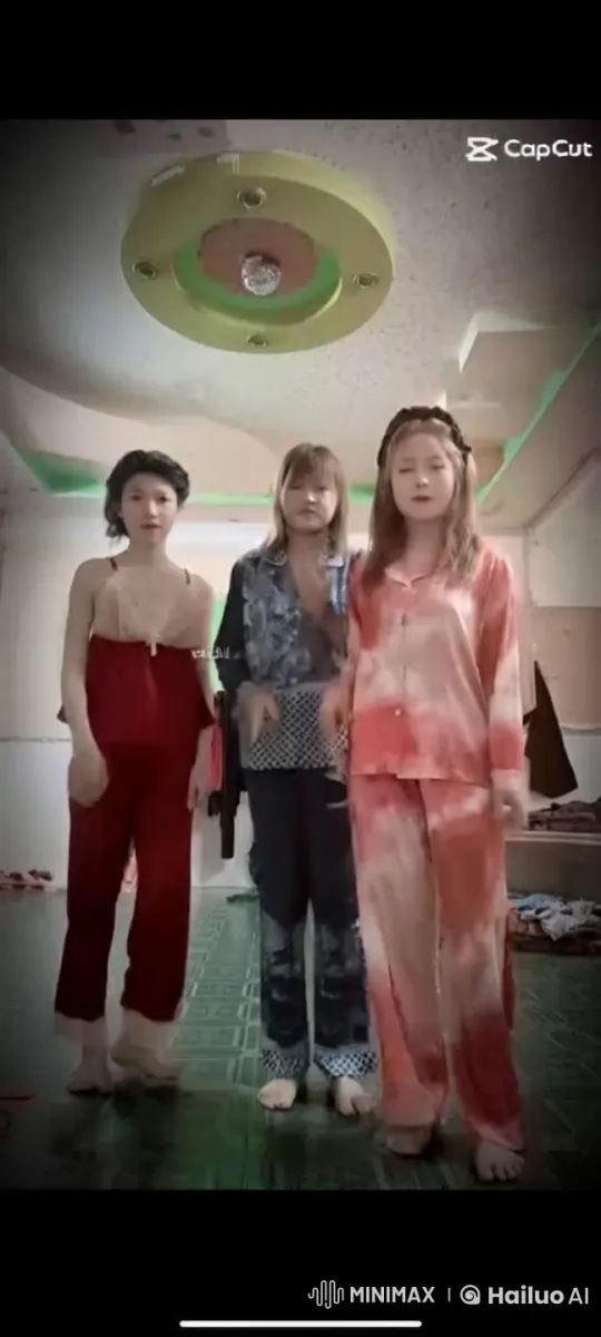 Colorful Pajamas Martial Arts Display in Unique Room – AI Generated Video | Hailuo AI