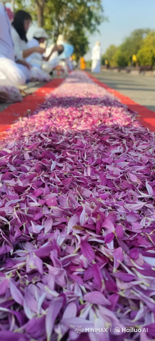 Petals Dance Gracefully on Red Carpet – AI Generated Video | Hailuo AI