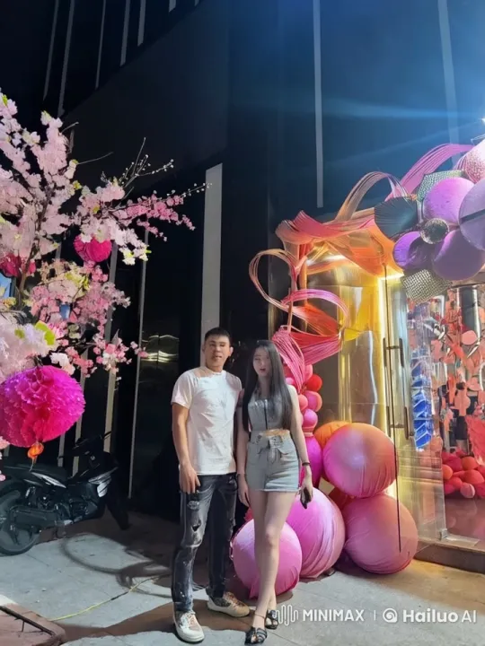 Couple Showcases Kung Fu Skills Amidst Festive Street Celebration – AI Generated Video | Hailuo AI