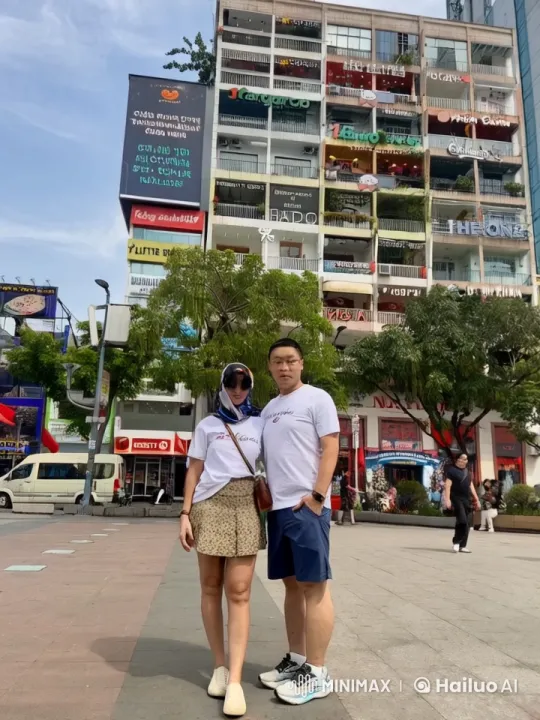 Casual Duo Performs Synchronized Martial Arts in City – AI Generated Video | Hailuo AI