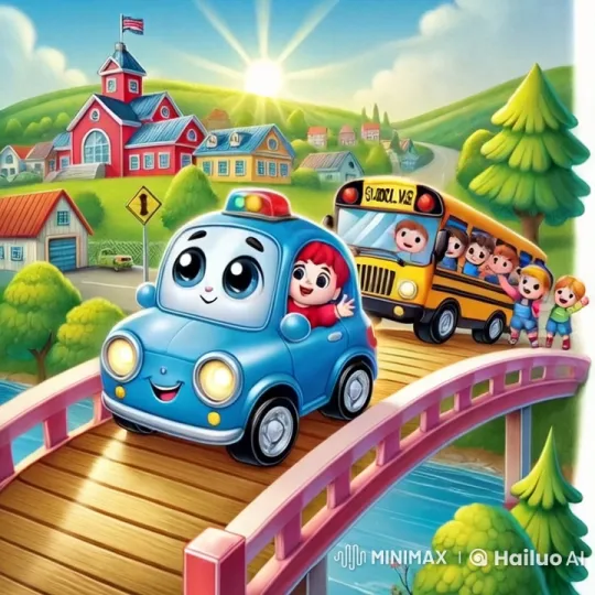 The Brave Little Car's Town Rescue – AI Generated Video | Hailuo AI
