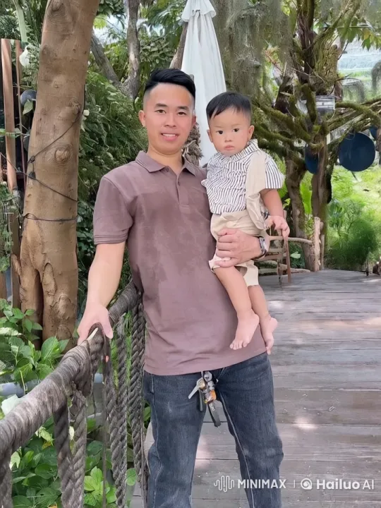 Man Practices Martial Arts With Child on Bridge – AI Generated Video | Hailuo AI