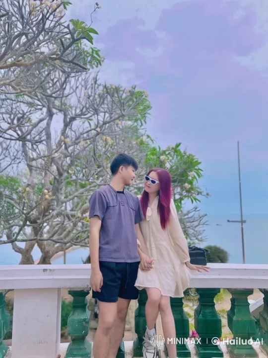 Couple Practices Kungfu on Balcony with Seaside View – AI Generated Video | Hailuo AI