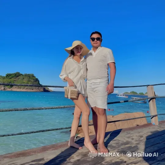 Couple Practices Kungfu on Seaside Deck – AI Generated Video | Hailuo AI