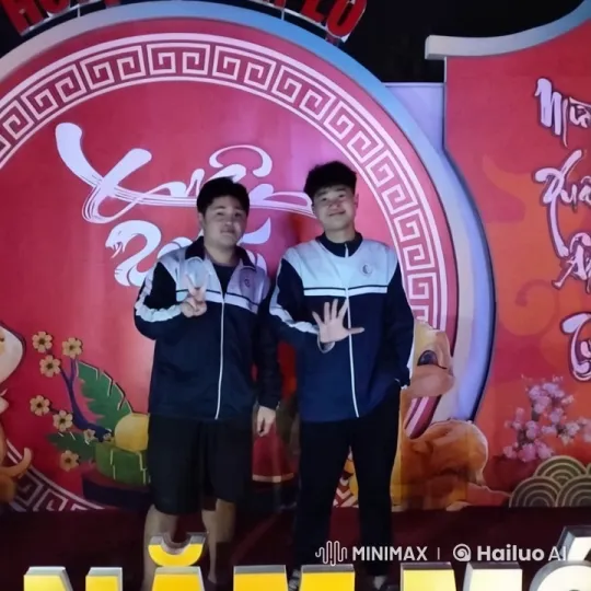 Young Kung Fu Practitioners Showcase Skills Against Festive Background – AI Generated Video | Hailuo AI