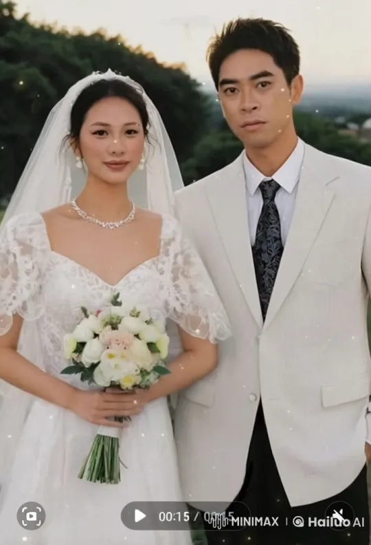 Romantic Wedding Photo in Outdoor Setting – AI Generated Video | Hailuo AI