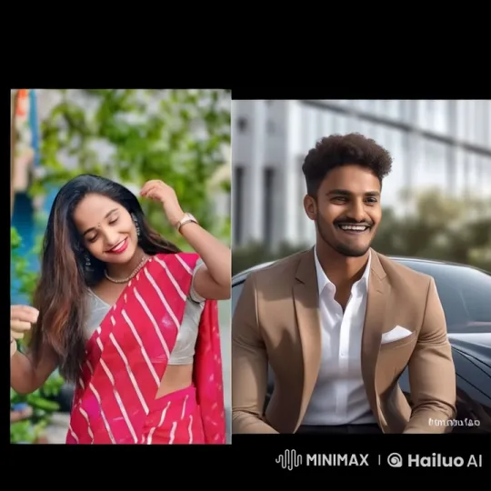 Couple's Romantic Convergence Amidst Contrasting Worlds – AI Generated Video | Hailuo AI
