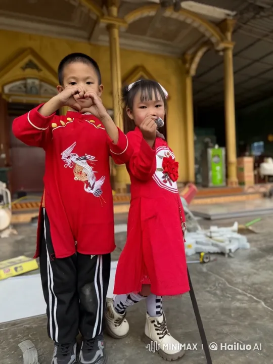 Children Perform Martial Arts in Traditional Red Costumes – AI Generated Video | Hailuo AI