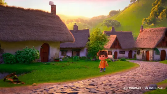 Village Life: A Boy's Curious Journey – AI Generated Video | Hailuo AI
