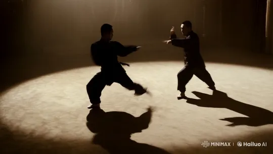 Martial Arts Combat in Aesthetic Setting – AI Generated Video | Hailuo AI