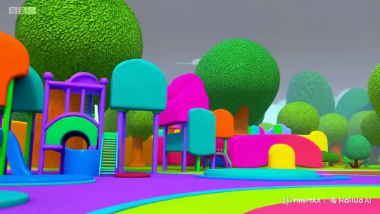 Playground Rainbow Surprise in Lively 3D Animation – AI Generated Video | Hailuo AI