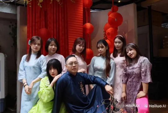 Traditional Attire Kung Fu Display with Red Lantern Backdrop – AI Generated Video | Hailuo AI