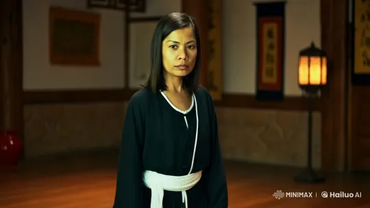Woman Practicing Kungfu in a Serene Dojo – AI Generated Video | Hailuo AI