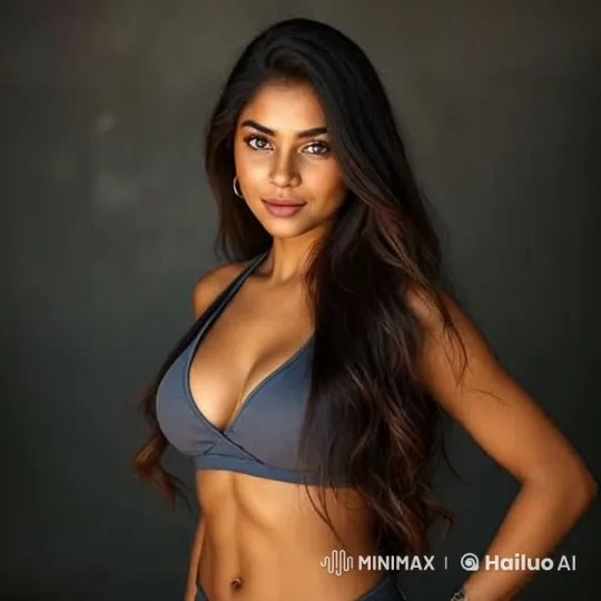 Fitness Model Showcases Athletic Elegance in Gym Setting – AI Generated Video | Hailuo AI