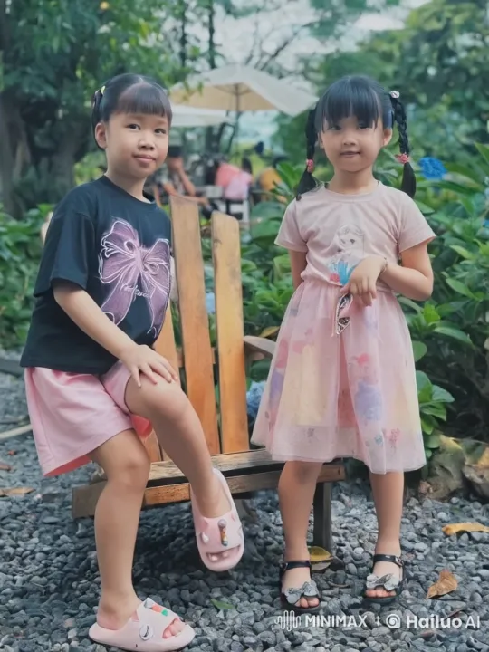 Children Playfully Practice Kung Fu in Garden – AI Generated Video | Hailuo AI