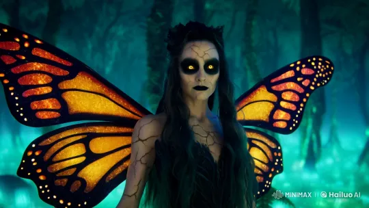 Mysterious Fairy Enchants in Bioluminescent Forest Scene – AI Generated Video | Hailuo AI