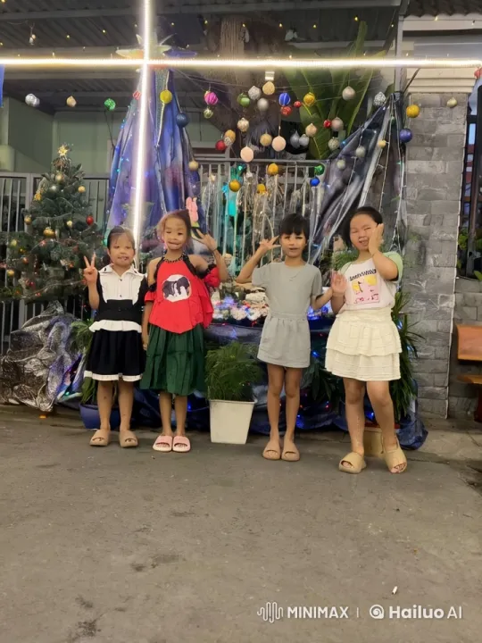 Children Playfully Mimic Kung Fu Under Festive Lights – AI Generated Video | Hailuo AI