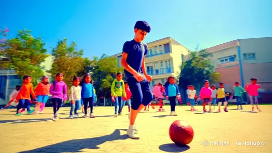Teen Boy's Playful Kick Turns to Surprise and Pain – AI Generated Video | Hailuo AI