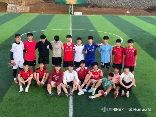 Friends Enjoy Playful Kung Fu Fight on Soccer Field – AI Generated Video | Hailuo AI