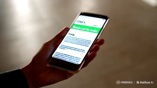 Times of India App: Aesthetic Smartphone Showcase – AI Generated Video | Hailuo AI