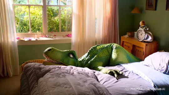 A Dinosaur's Hilarious Day in the Modern World – AI Generated Video | Hailuo AI