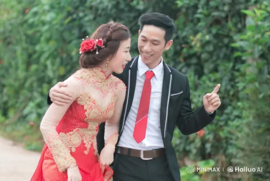 Traditional Attire Martial Arts Display in Lush Greenery – AI Generated Video | Hailuo AI