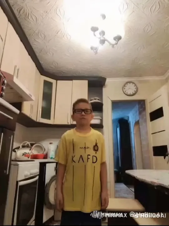 Child Imaginatively Plays in Modern Kitchen – AI Generated Video | Hailuo AI