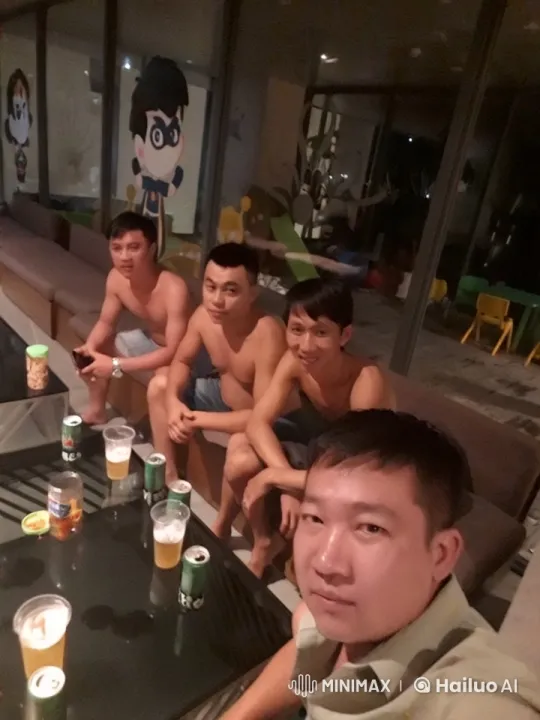 Shirtless Men Transition from Relaxing to Kungfu Training – AI Generated Video | Hailuo AI