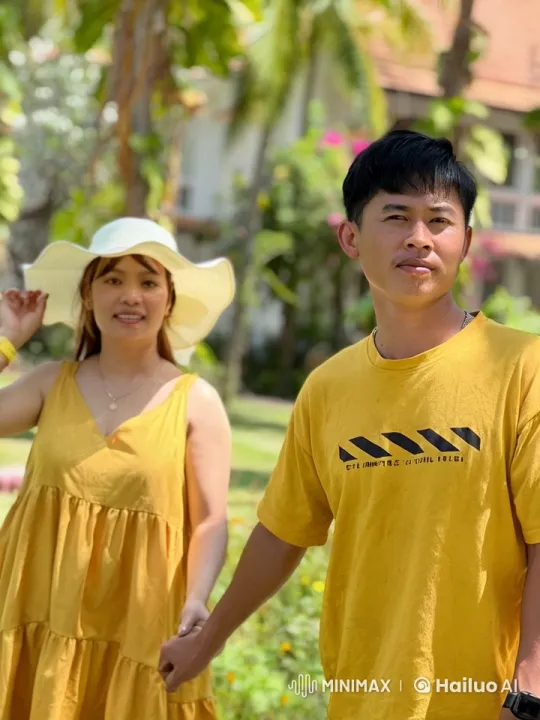 Couple Practices Martial Arts in Tropical Garden – AI Generated Video | Hailuo AI