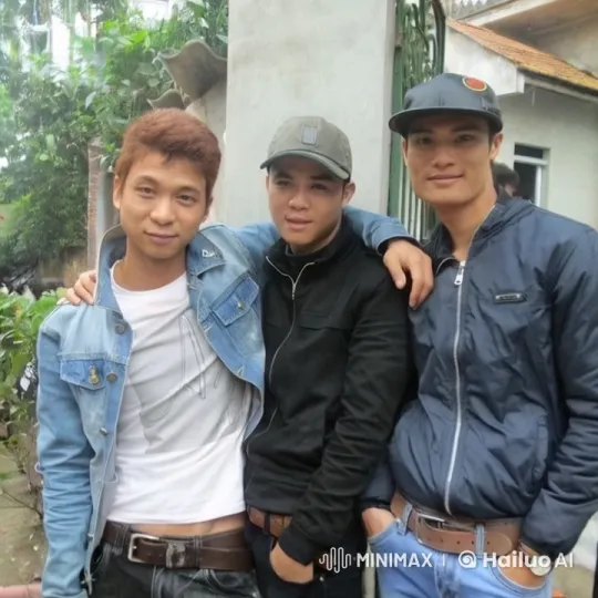 Three Friends Enjoying Casual Outdoor Companionship – AI Generated Video | Hailuo AI