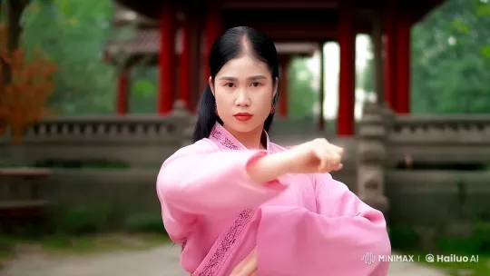 Traditional Martial Arts Performance in Serene Setting – AI Generated Video | Hailuo AI