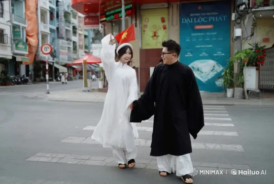 Traditional Kung Fu Duel in Urban Street Setting – AI Generated Video | Hailuo AI