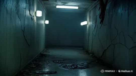 Abandoned Hospital Encounter with Grotesque Creature – AI Generated Video | Hailuo AI