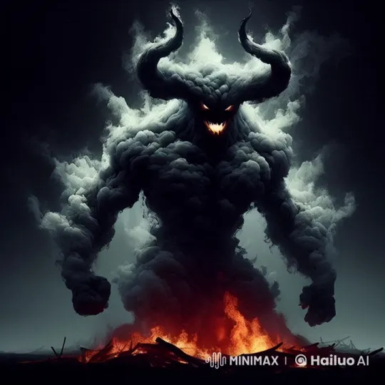 Demon Emerges from Flames, Roars Towards Sky – AI Generated Video | Hailuo AI