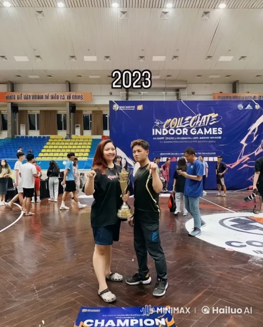 Collegiate Indoor Games 2023: Celebratory Victory and Martial Arts Display – AI Generated Video | Hailuo AI