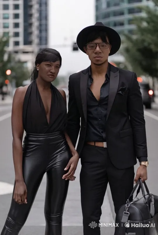 Stylish Kung Fu Duo Engages in Dynamic Street Battle – AI Generated Video | Hailuo AI