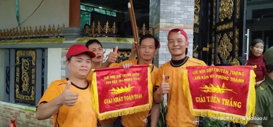 Victorious Boat Racers Celebrate with Banners – AI Generated Video | Hailuo AI