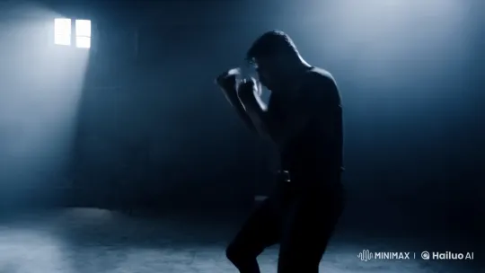 Dynamic Choreography in Intense, Dimly-Lit Fight Scene – AI Generated Video | Hailuo AI