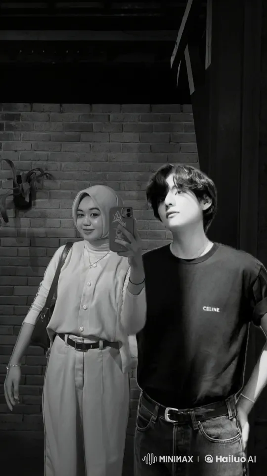 Young Couple Shares Tender Moment Against Brick Wall – AI Generated Video | Hailuo AI