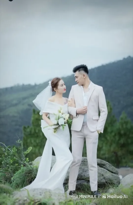 Bride and Groom Display Martial Arts Skills in Mountain Wedding – AI Generated Video | Hailuo AI
