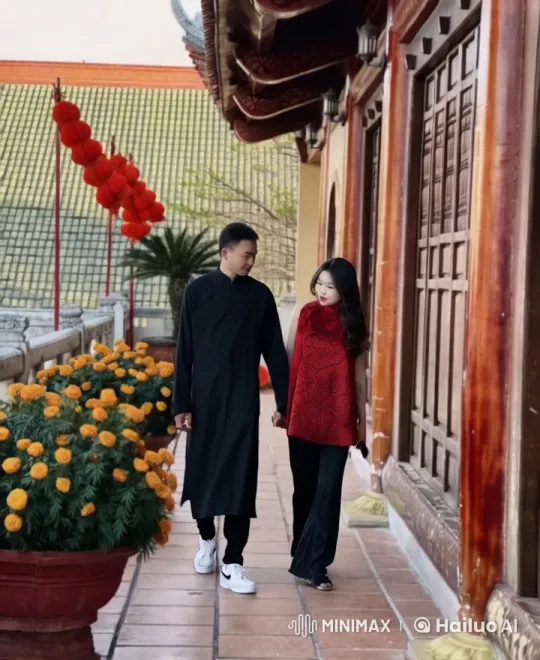 Traditional Asian Attire Kung Fu Sparring on Balcony – AI Generated Video | Hailuo AI