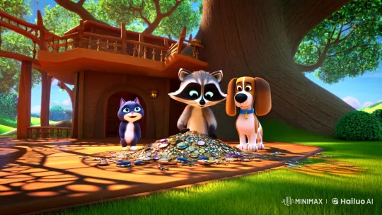 Animals Unite in Treehouse Adventure – AI Generated Video | Hailuo AI