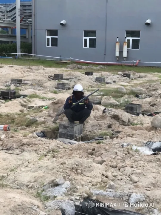 Construction Worker Practices Kung Fu at Job Site – AI Generated Video | Hailuo AI