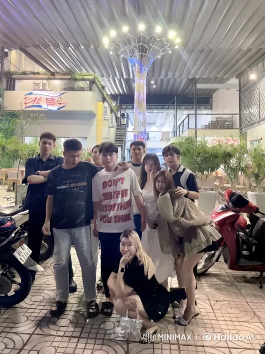 Young Martial Artists Showcase Skills Outside a Restaurant – AI Generated Video | Hailuo AI